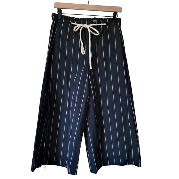 Vince Skinny Stripe Slit Culotte Wide Leg Palazzo Pants Size S - Picture 3 of 16